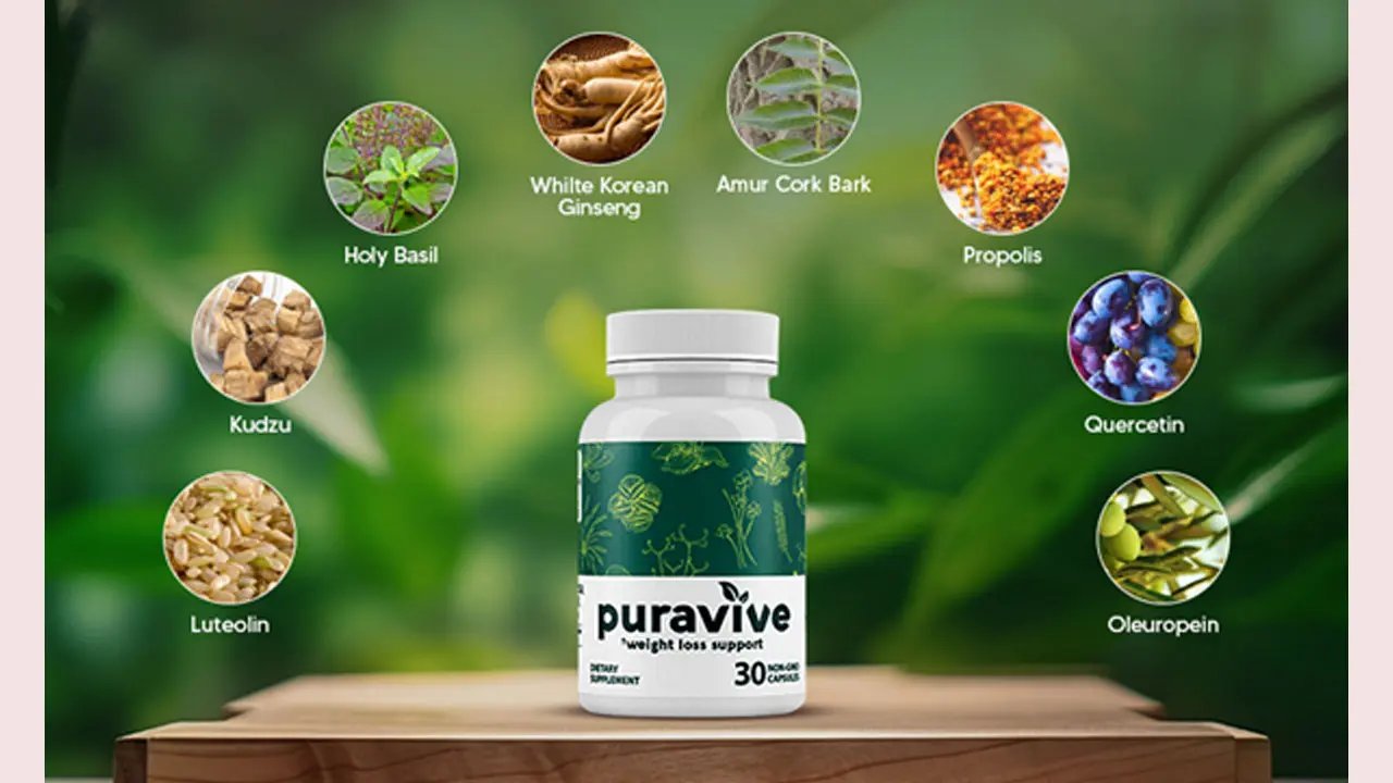 Puravive 1 Bottle circled with ingredients