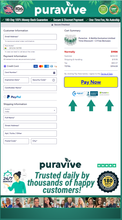 Puravive secured order page